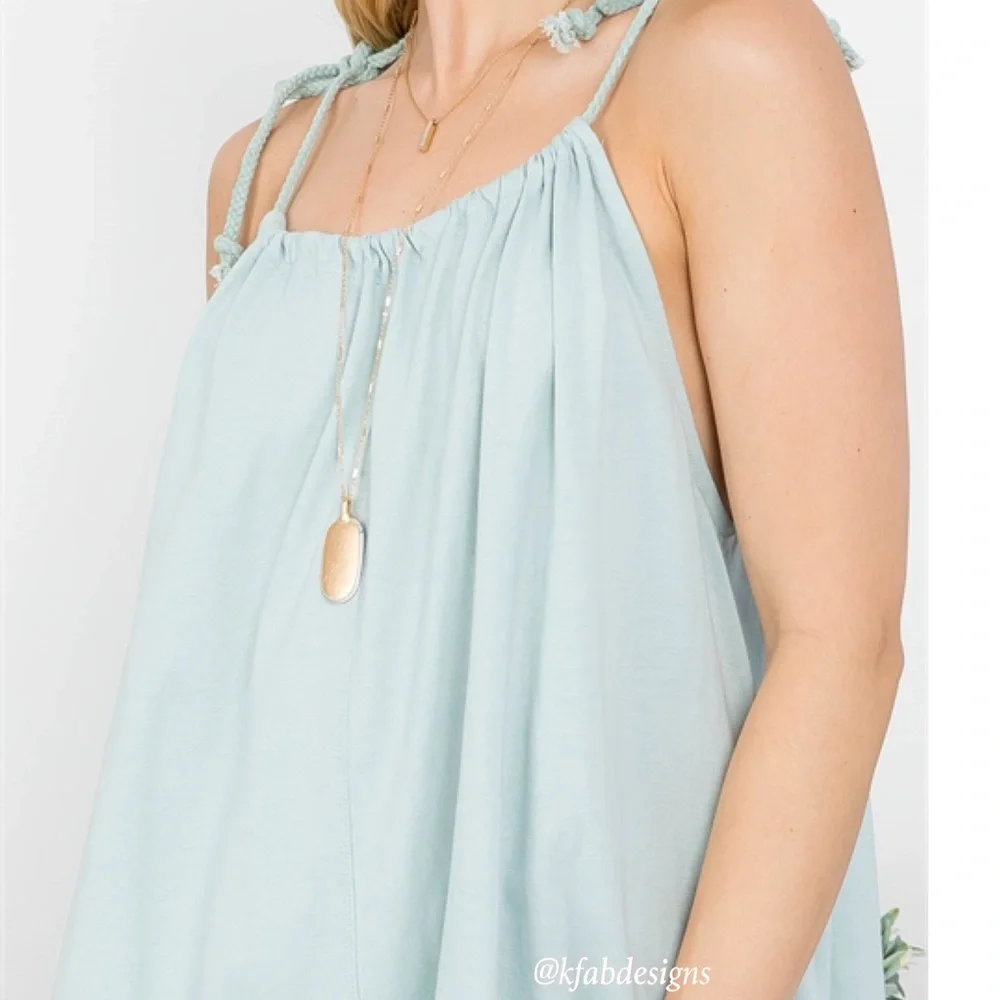LAST 2! Beautiful Sage Maxi Dress with Adjustable Ties! - Picture 8 of 8